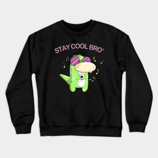 Funny Music Dinosaur Kids Gift Crewneck Sweatshirt